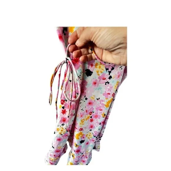 VERO MODA Floral Wrap Dress Pink Size M - Picture 6 of 6